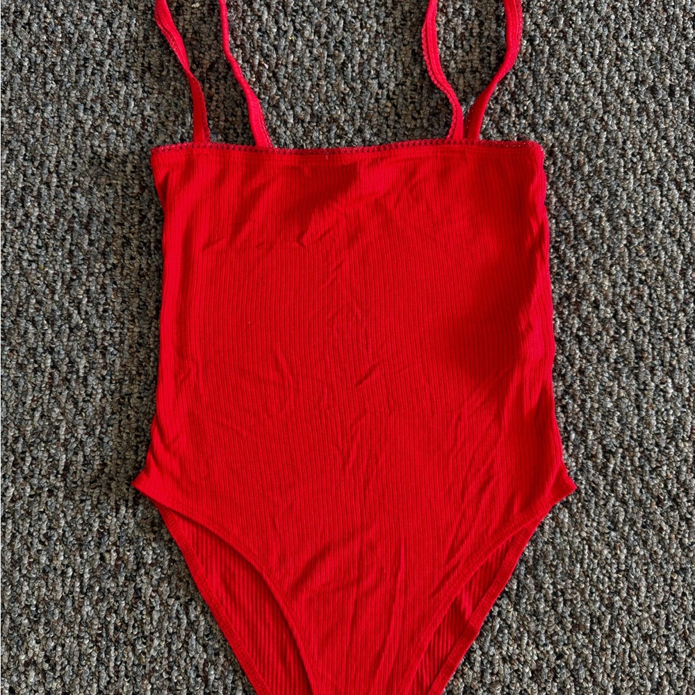 Forever 21 Red Bodysuit - Picture 2 of 6